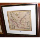 An early hand coloured map of Java, Sumatra and Borneo - 26cm x 30cm