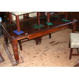 A William IV mahogany extending dining table, having three leaves - 9ft x 3.5ft