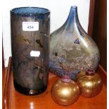 Four various Isle of Wight Glass vases