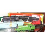 A boxed Hornby locomotive, together with others