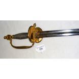 A 19th century Infantry sword with 80cm blued blade