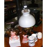 Victorian copper kettle, NatWest piggy bank, etc.