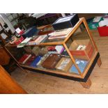 A 6ft glazed shop counter display cabinet