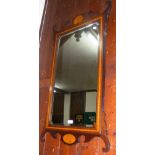 An inlaid Georgian style wall mirror - 100cm x 60cm