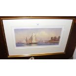 MARTYN MACKRILL - Limited Edition print of J-Class off Royal Yacht Squadron