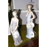 A boxed Lladro figurine - 21cm high, together with one other