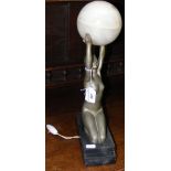 An Art Deco table lamp - 40cm high