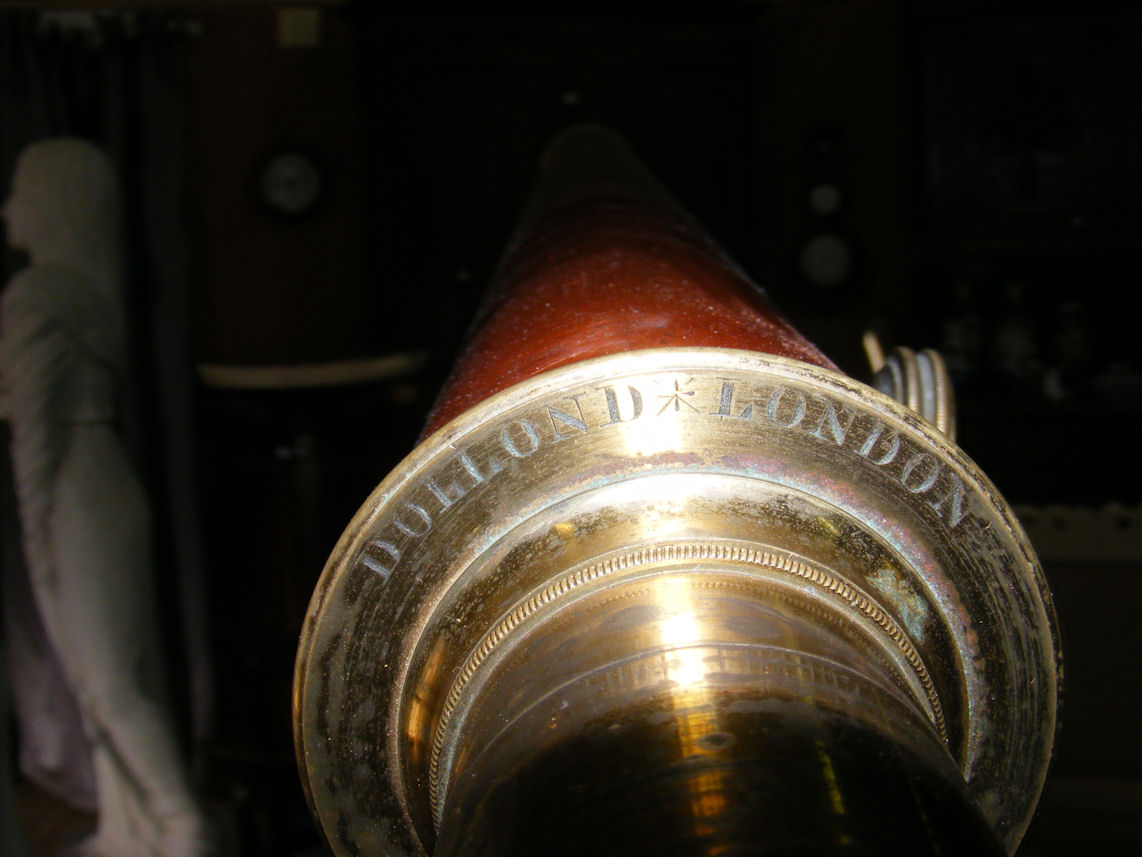 Dollond of London table-top wooden and brass telescope - 19th century with original mahogany box and - Image 2 of 3