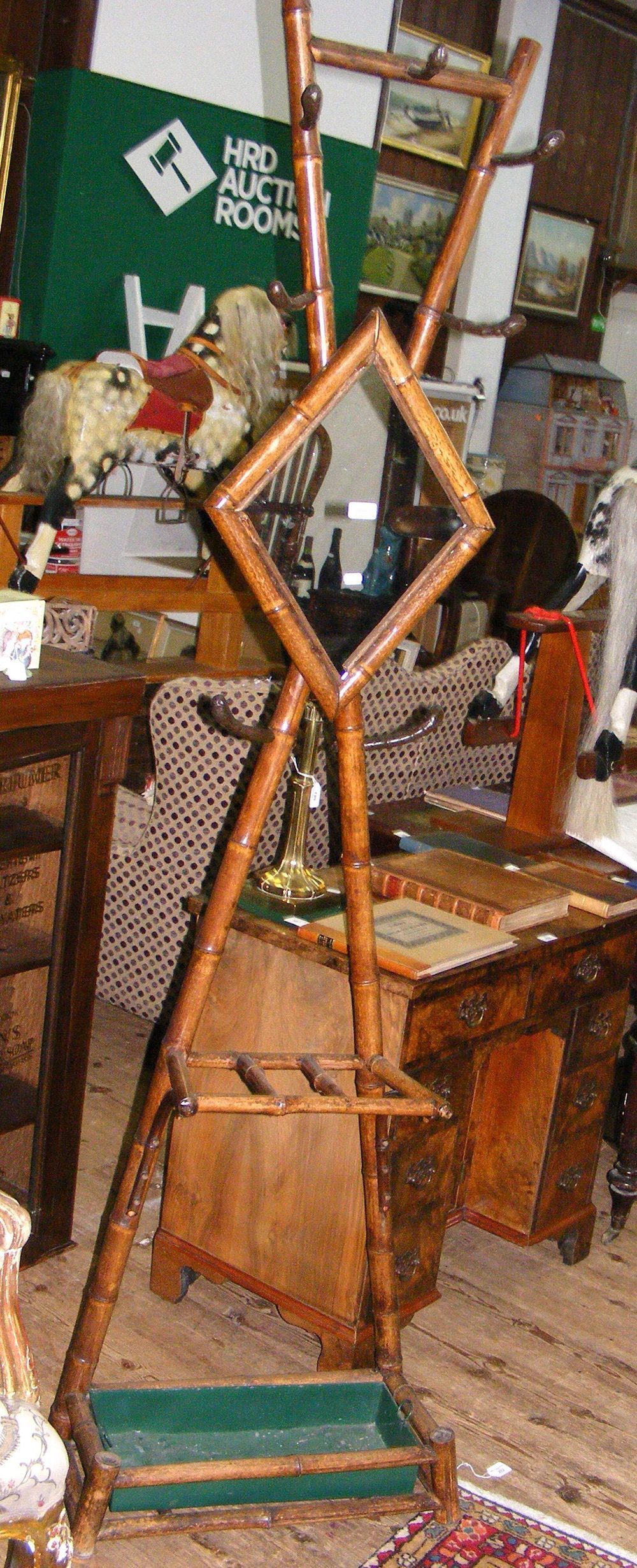 Interesting antique bamboo hall stand
