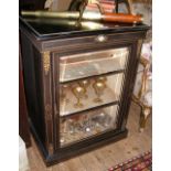 Ebonized French antique display cabinet - 77cm