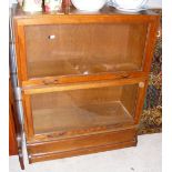 A Globe Wernicke style two section bookcase