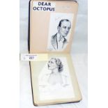A 1930's/40's autograph album, including Enid Blyton, Barbara Kelly and other