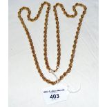 A 9ct gold necklace - 36g