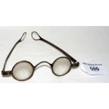 Pair of Georgian silver spectacles
