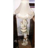 Unusual cherub standard lamp/wine table