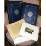 Selection of old engravings relating to the Isle of Wight, together with books