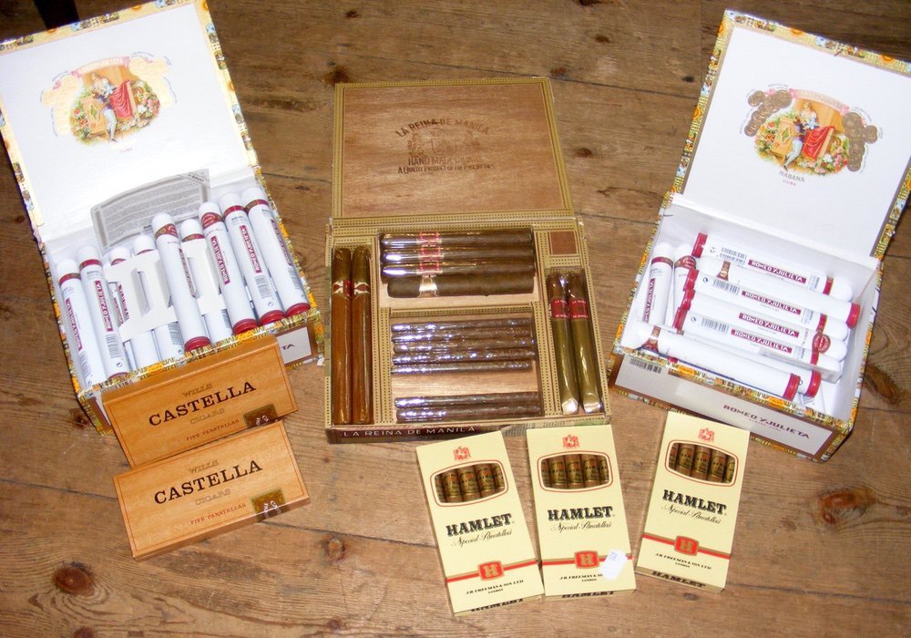 Selection of boxed cigars