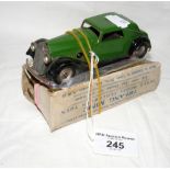 A Tri-ang Minic tinplate clockwork classic car in box, together with one other