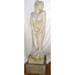A 170cm high garden statue of classical female