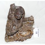 A Chinese soapstone lotus carving