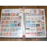 Stamp album containing stamps from Spain, Sweden, Cuba and others