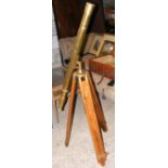 Reproduction telescope on adjustable stand