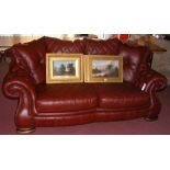 Antique style three seater settee
