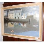 PETHICK WILLIAMS - oil on board of Polperro - 45cm x 66cm