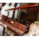 Dollond of London table-top wooden and brass telescope - 19th century with original mahogany box and