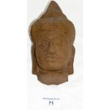 Early carved Khmer sandstone head - Provenance: David Morris Collection, Peter Sloane, London,