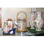 Selection of oriental ceramic ware, including teapot