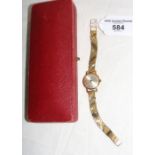 An 18ct gold lady's wrist watch