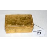A decorative 8cm antique gilt snuff box