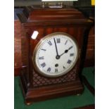 Mahogany cased bracket clock - 32cm high