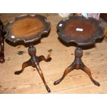 A pair of mahogany wine tables