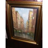 JEAN ROSSINI - a painting of Parisian street scene - 64cm x 44cm