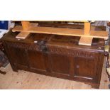 A period oak panelled coffer