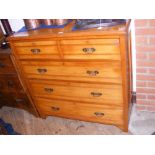Antique chest of two short and three long drawers