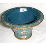 Chinese cloisonne planter - 21cm diameter - decorative floral design