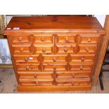 Multi-drawer pine chest