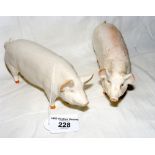 A Beswick pig ornament "Wallboy", together with one other