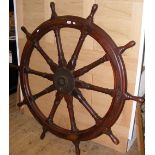 A large 5ft antique ship's wheel