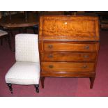 Mahogany bureau, together with a nursing chair (upstairs)