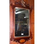 Georgian style wall mirror with shell inlay - 91cm