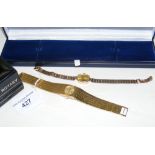 A lady's 9ct gold wrist watch, together with a lady's Rotary wrist watch