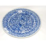 Chinese blue and white dragon charger - 34cm diameter