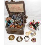 A large selection of costume jewellery, including necklaces, bangles, etc.