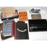 Various stamp albums, postcards and collectables