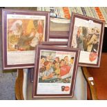 Coca-Cola advertising prints - framed and glazed