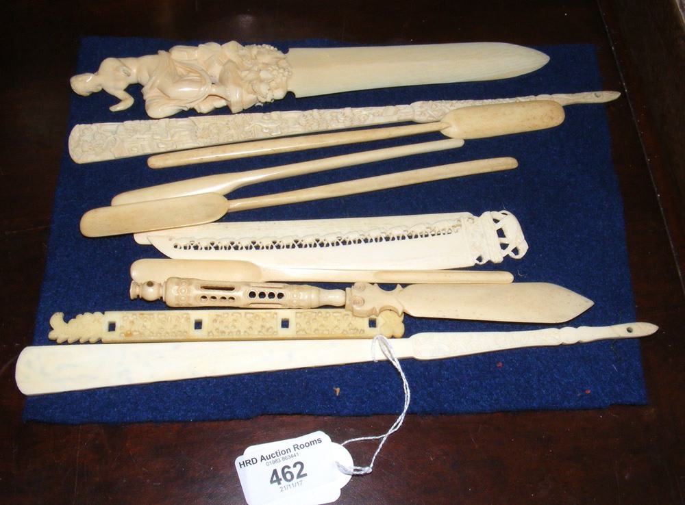 An ivory letter opener, etc.